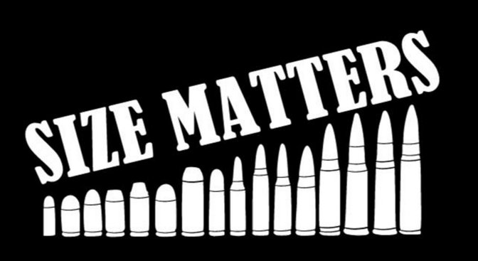 Size matters showing bullets decal